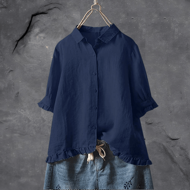 ANN | Stylish Loose-Fit Button-Down Shirt