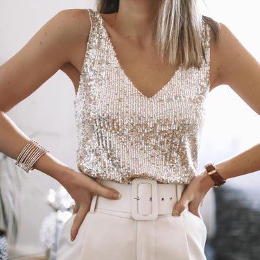 KAIRI | Elegant Sequin Cami Top