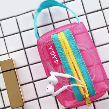 Raina | Transparent Colored Mesh Makeup Bag