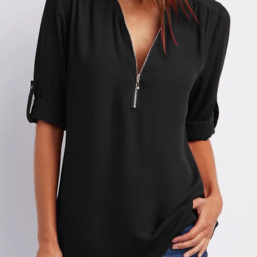 SARAH | Elegant V-Neck Blouse