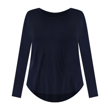 Adele Navy Long Sleeve Bamboo Tee