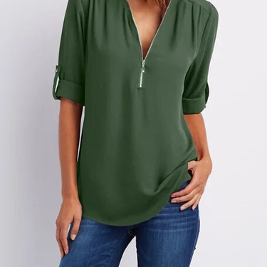 SARAH | Elegant V-Neck Blouse