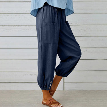 Wide-Leg Straight Basic Trousers