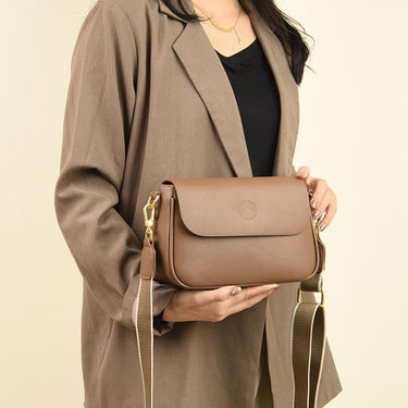 Nora | Vegan Leather Shoulder Bag | Flap Design