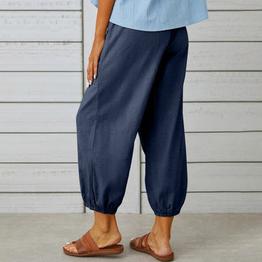 Wide-Leg Straight Basic Trousers