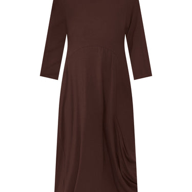 Glenda Chocolate Sleeved Crescent Dress