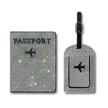 Marie | Glittering Passport Holder & Luggage Tag Set