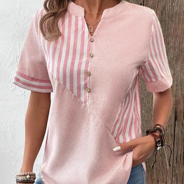 ESTELLA | Comfortable Striped Cotton Blouse