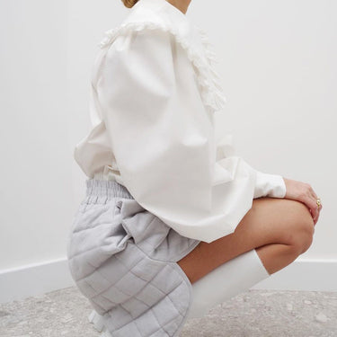 Ruffled Collar Long Sleeve Shirt