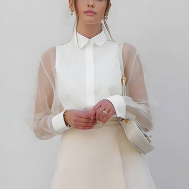 Puff Sleeve Organza Shirt