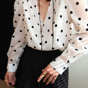 Sheer Polka Dot Blouse