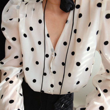 Sheer Polka Dot Blouse