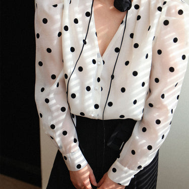 Sheer Polka Dot Blouse