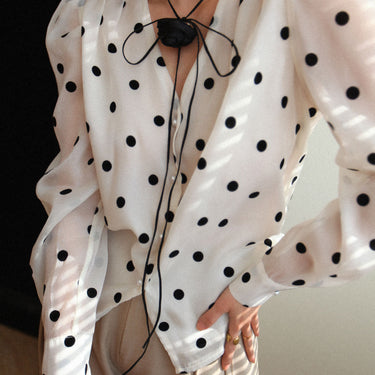 Sheer Polka Dot Blouse