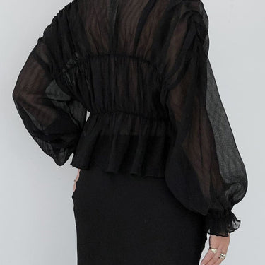 Chiffon Ruffle Detail Blouse