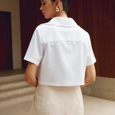 Cotton & Linen Cropped Shirt