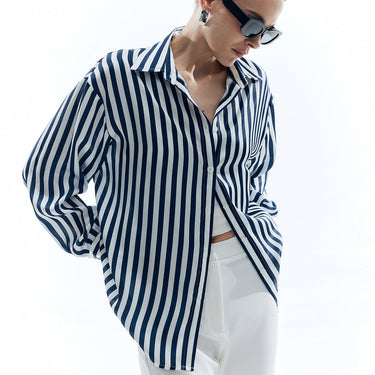 Shift Stripe Turndown Collar Shirt