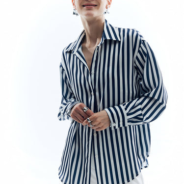 Shift Stripe Turndown Collar Shirt