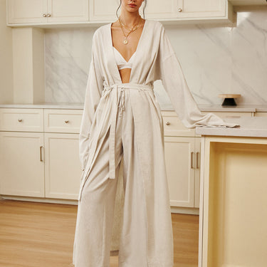 Oversized Solid Belted Draped Maxi Long Shirt