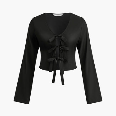 Tie Front Slim Blouse