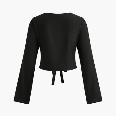 Tie Front Slim Blouse