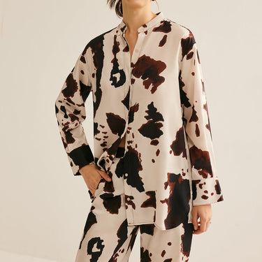 Cow Printed Loose Shirt