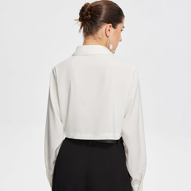 Fair And Square Collared Crop Shirt