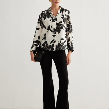 Leisure Printed Lapel Thin Shirt