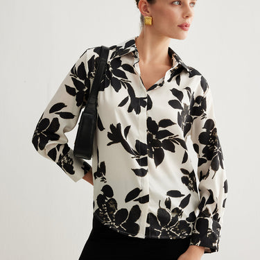 Leisure Printed Lapel Thin Shirt