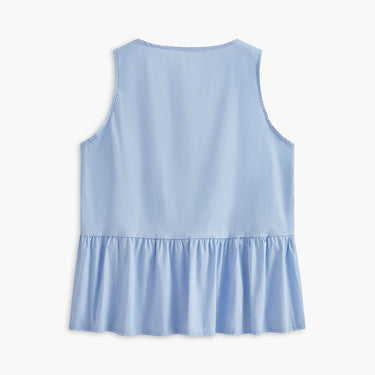 Bow-Front Panel Pleated Blouse