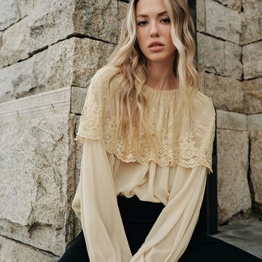 Lace Chiffon Blouse