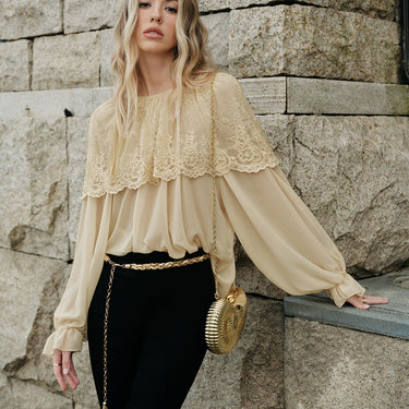 Lace Chiffon Blouse