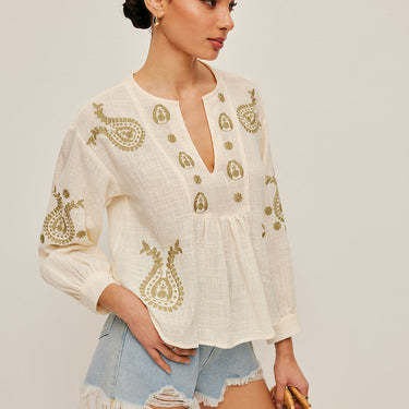 Boho Embroidered Blouse