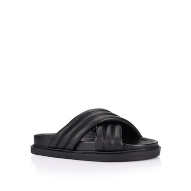 Britney Footbed Slides - Black