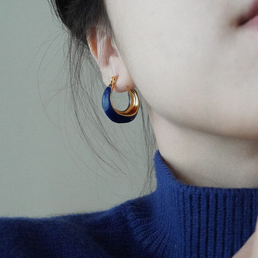 Geo Hoops Earring