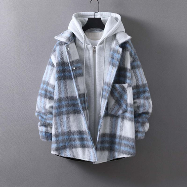 Horizon Plaid Hooded Jacket