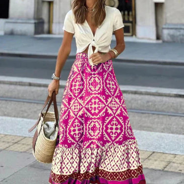 IZZY | Long Summer Skirt in Retro Boho Style