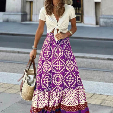 IZZY | Long Summer Skirt in Retro Boho Style