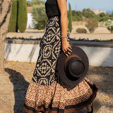 IZZY | Long Summer Skirt in Retro Boho Style