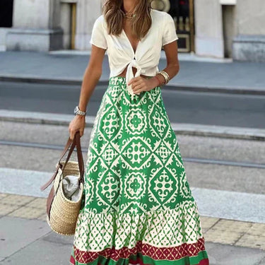 IZZY | Long Summer Skirt in Retro Boho Style