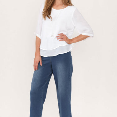 Liora White Layered Top