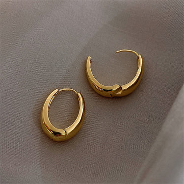 Elena | Sleek Oval Hoop Earrings