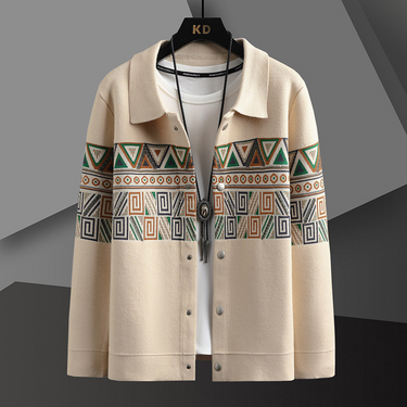 Mosaic Collar Knit Jacket