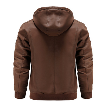 Washington Leather Hooded Jacket