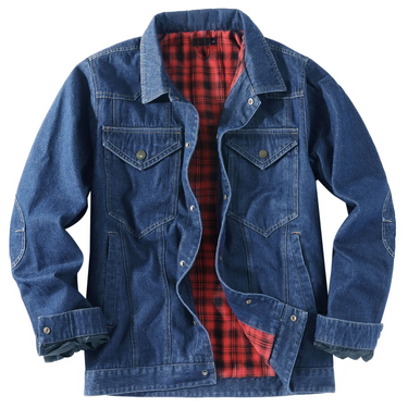 Ridge Plaid Denim Jacket