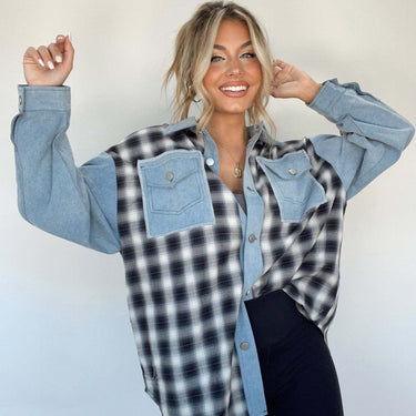 LILY | Stylish Oversize Retro Denim Shirt