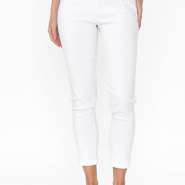 Olympia White Straight 7/8 Pants