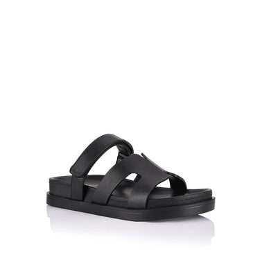 Oswald Footbed Slides - Black