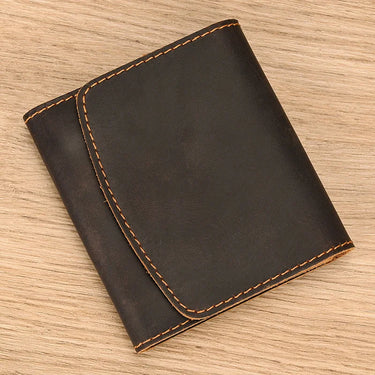 Lucas | Vintage Bifold Rundleather Travel Wallet with Snap Closure