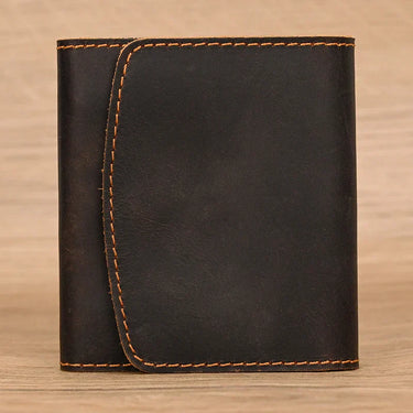 Lucas | Vintage Bifold Rundleather Travel Wallet with Snap Closure